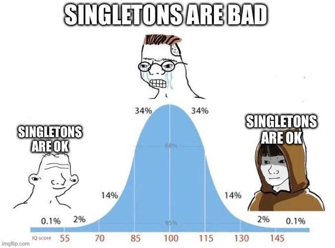 A singleton pattern meme